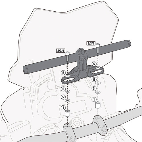 BMW F 800 GS Adventure [GIVI] - Montagekit für Smart Bar oder Smart Mount