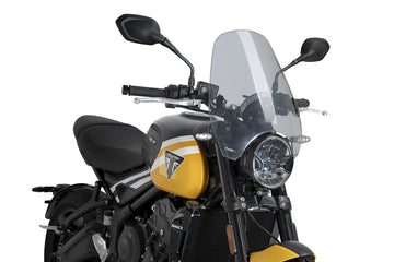 PUIG Custom II - Universelle Motorrad-Windschutzscheibe | Getönt | PUIG 0336H