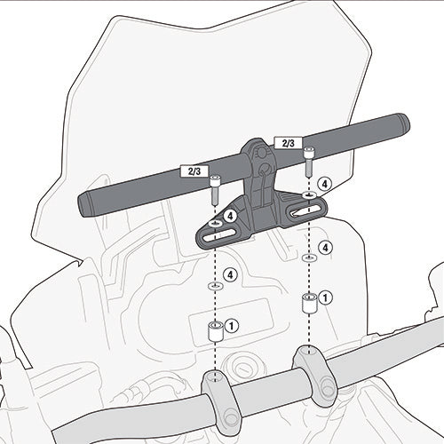 Moto Guzzi V9 Bobber [2016–2024] – Montagekit für Smart Bar oder Smart Mount