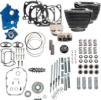Harley-Davidson FLHTCUTG 1750 Tri Glide Ultra 107 [2018, 2019] - 132" Power Package Motorleistungs-Kit – Oberfläche: Schwarz, Hervorgehobene Lamellen – Bild 7