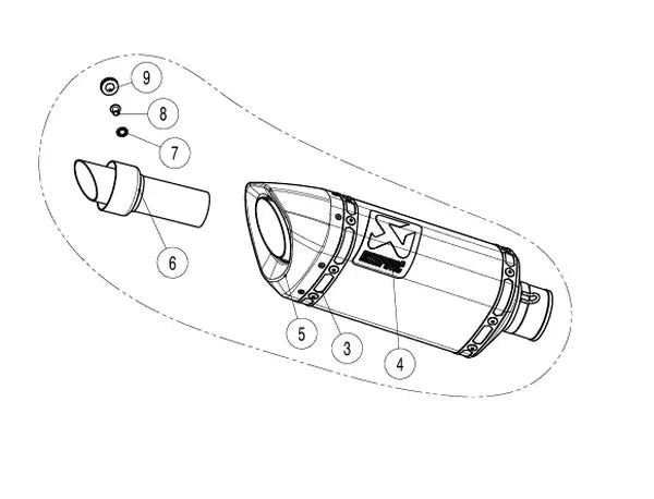 Yamaha XSR 700 [AKRAPOVIC] – Ersatz-Schalldämpfer