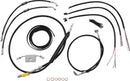 Harley Davidson Fxdrs 114 [LA CHOPPERS] – Komplettes Schwarzes Vinyl-Geflochtenes Lenkerzug-/Bremsleitungs-Kit