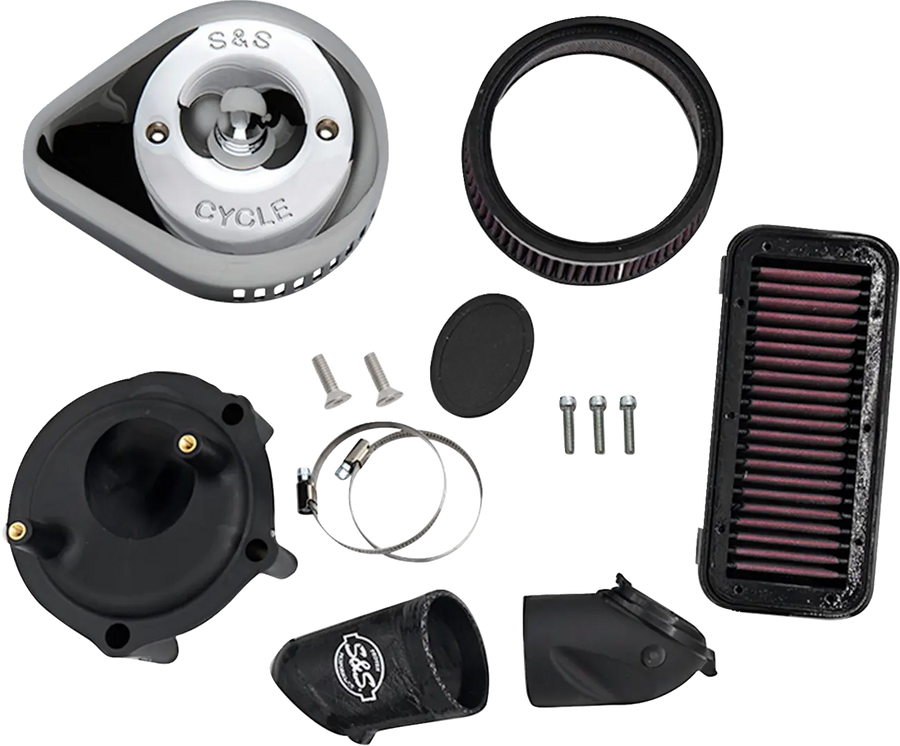 Indian CHALLENGER 108 Dark Horse [2025-2026] - Stealth Luftfilter-Kit mit Abdeckung – Oberfläche: Silber – Bild 1