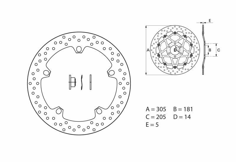 Bmw R 1200 Gs Lc [BREMBO] - Serie Oro rund starr Bremsscheibe