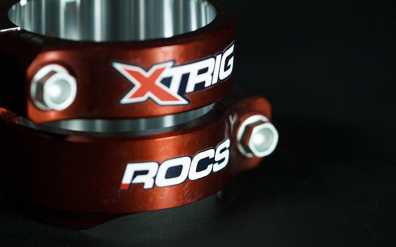 Kawasaki Kx 250 [XTRIG] - ROCS Tech Gabelbrücke Dreifachklemmung Grün 23mm Offset