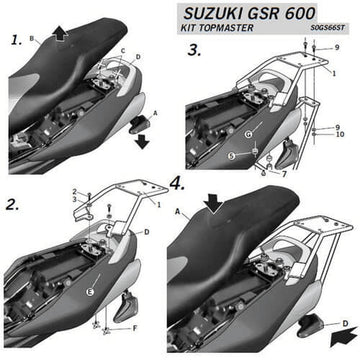 Suzuki GSR 600 [2006-2010] [SHAD] - Topcase-hållare