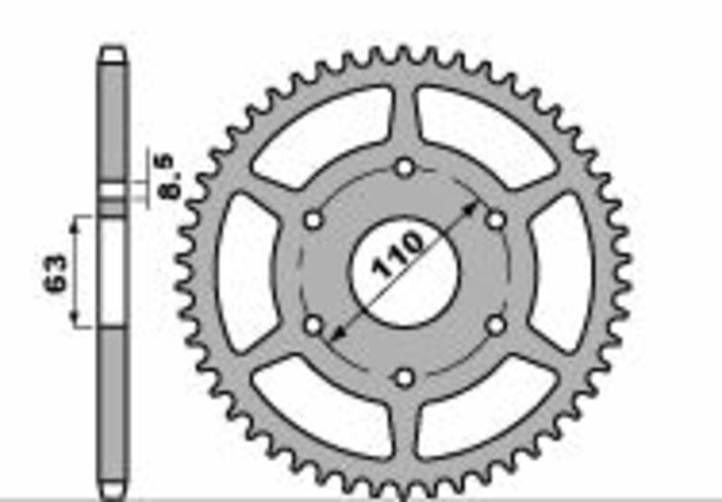 Husqvarna Svartpilen [PBR] - Kettenrad Aluminium verstärkt - 520