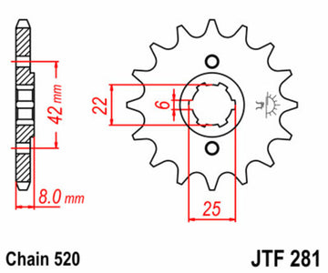 Honda XL 500 S [JT Sprocks] - Standard Stahlritzel - 0