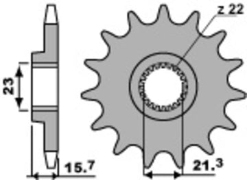 Yamaha TT 600 RE [PBR] - Standard Steel Pinion