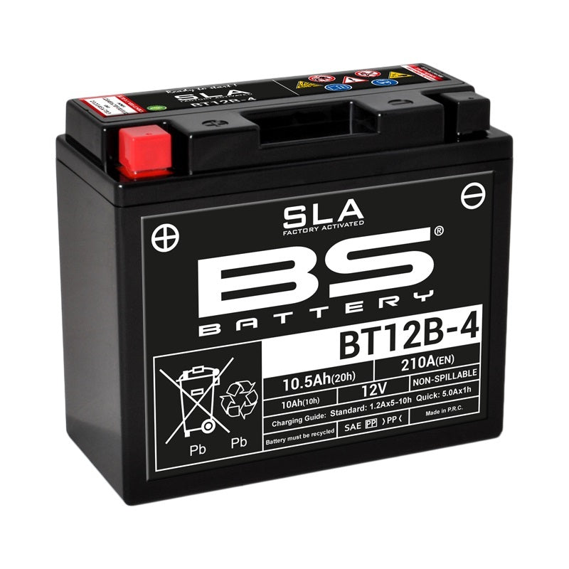 Ducati Hypermotard 1100 [BS BATTERY] - SLA Wartungsfreie Batterie Werkseitig aktiviert - BT12B-4