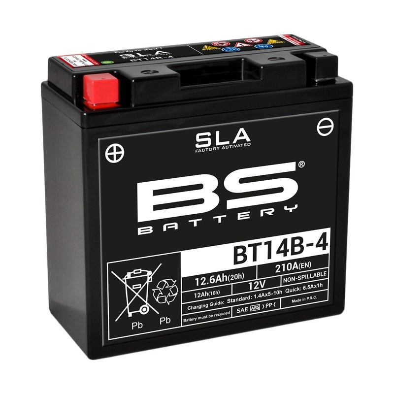 Yamaha Xvs 1100 [BS BATTERY] - SLA Wartungsfreie Batterie Werkseitig aktiviert - BT14B-4