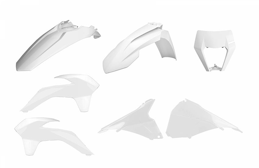 KTM 250 EXC SIX Days [2014-2016] - Enduro Restyling Plastik-Kit Weiß KTM EXC