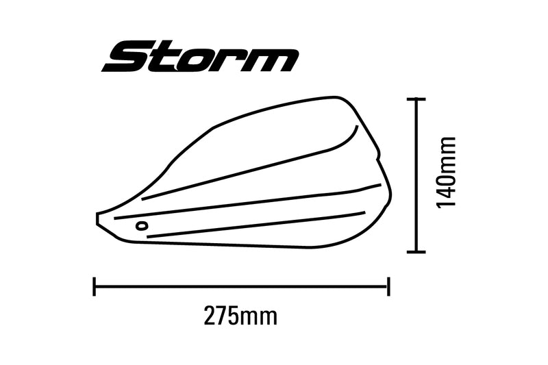 Ktm 390 Duke [BARKBUSTERS] - Storm Hanguads Set Einpunkt-Klemmhalterung-Lenkerende Schwarz
