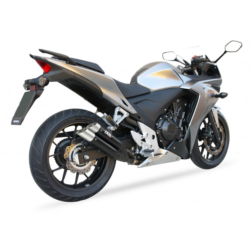 Honda CBR 500 R ABS PC44 [2013-2015] - Hyperlow ljuddämpare rostfritt stål svart / gavel aluminium - XH6333XB
