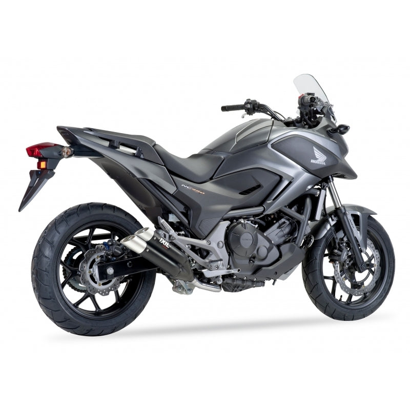 Honda Nc 750 S Dct [IXIL] - Hyperlow Endtopf Edelstahl schwarz / Endkappe Aluminium - XH6362XB