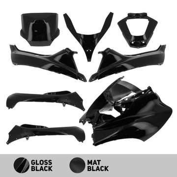 Piaggio MP 3 300 IE LT (M 641) [2011-2014] - Verkleidungskit Glänzend Schwarz - Piaggio MP3 125/250/300 (11–14) 400 (08–11) 500 (11–13)