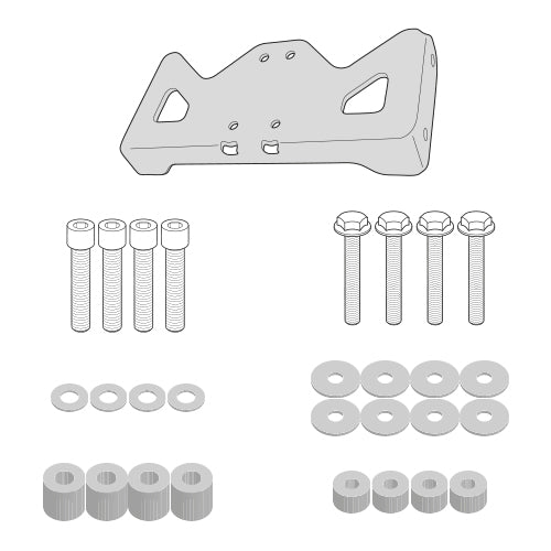 Honda CB 500 F [GIVI] - Kit für die Montage des PLX1152 Träger zu verwenden beim Anbau ohne Topcase Träger 1152FZ