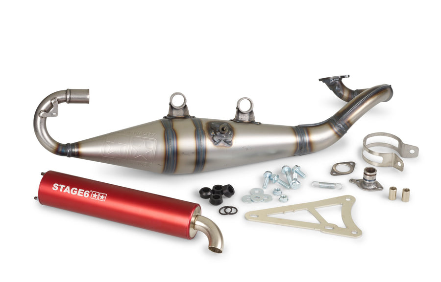MBK Nitro Naked 50 2T LC [–2012] - Auspuff Pro Replica MK2 Rot