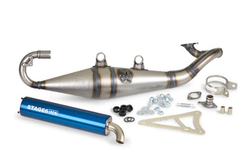 MBK Nitro 50 2T LC CAT [2004–] - Auspuff Pro Replica MK2 Blau