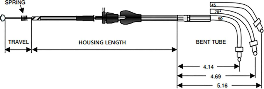 harley davidson flhri [DRAG SPECIALTIES] – Edelstahl-ummanteltes Leerlaufkabel