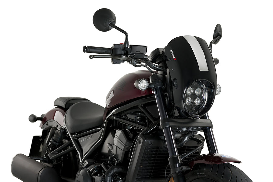 HONDA CMX 1100 REBEL DCT [2025] - PUIG Anarchy lampkåpa | Svart | PUIG 21090N