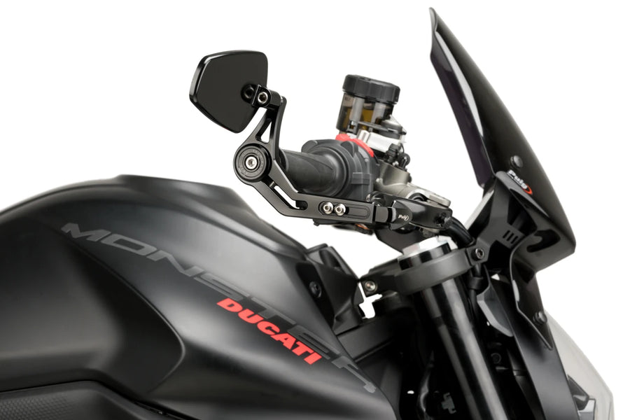 KTM RC 390 [2025] – Bemshebelschutz mit Ruckspiegel Pro – Schwarz