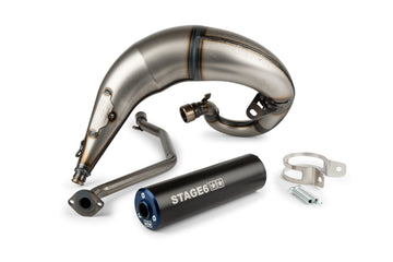 Beta RR Enduro 50 2T - Exhaust Streetrace High Mount CNC blå svart