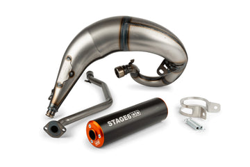Beta RR Enduro 50 2T - Exhaust Streetrace High Mount CNC orange svart