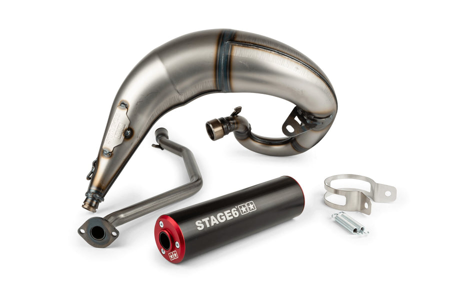 Beta RR Enduro 50 2T - Exhaust Streetrace High Mount CNC röd svart
