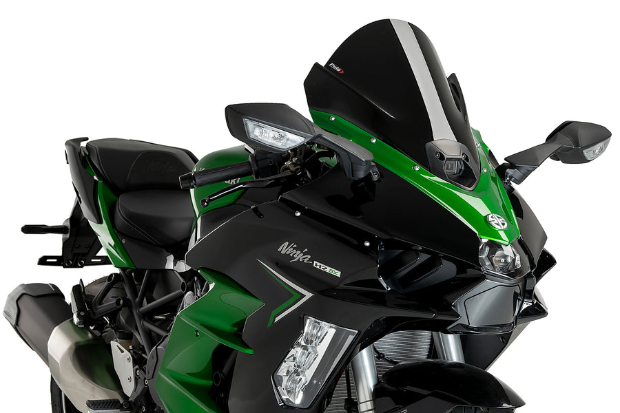 KAWASAKI NINJA H2 SX SE [2025] - Z-Racing-skärm | Svart | PUIG 21714N