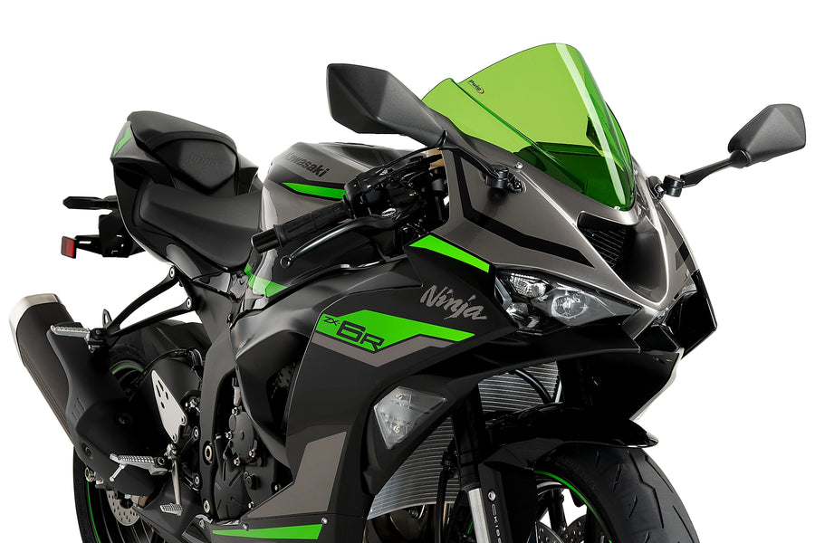 KAWASAKI ZX-6R [2025] - PUIG Z-Racing Screen | Grön | PUIG 21831V