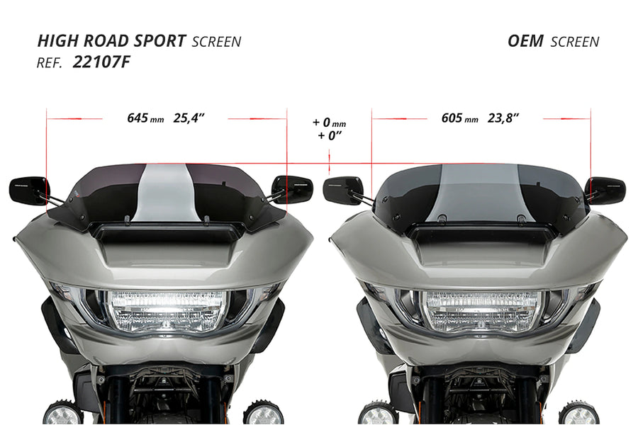 HARLEY DAVIDSON CVO ROAD GLIDE ST FLTRXSTSE [2025] - High-Road Sportskärm | Rensa | PUIG 22107W