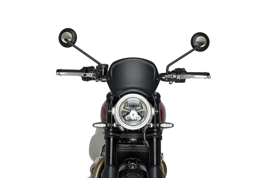 TRIUMPH SCRAMBLER 1200X [2025] - PUIG Frontplatte aus ABS | Mattschwarz | PUIG 22223J