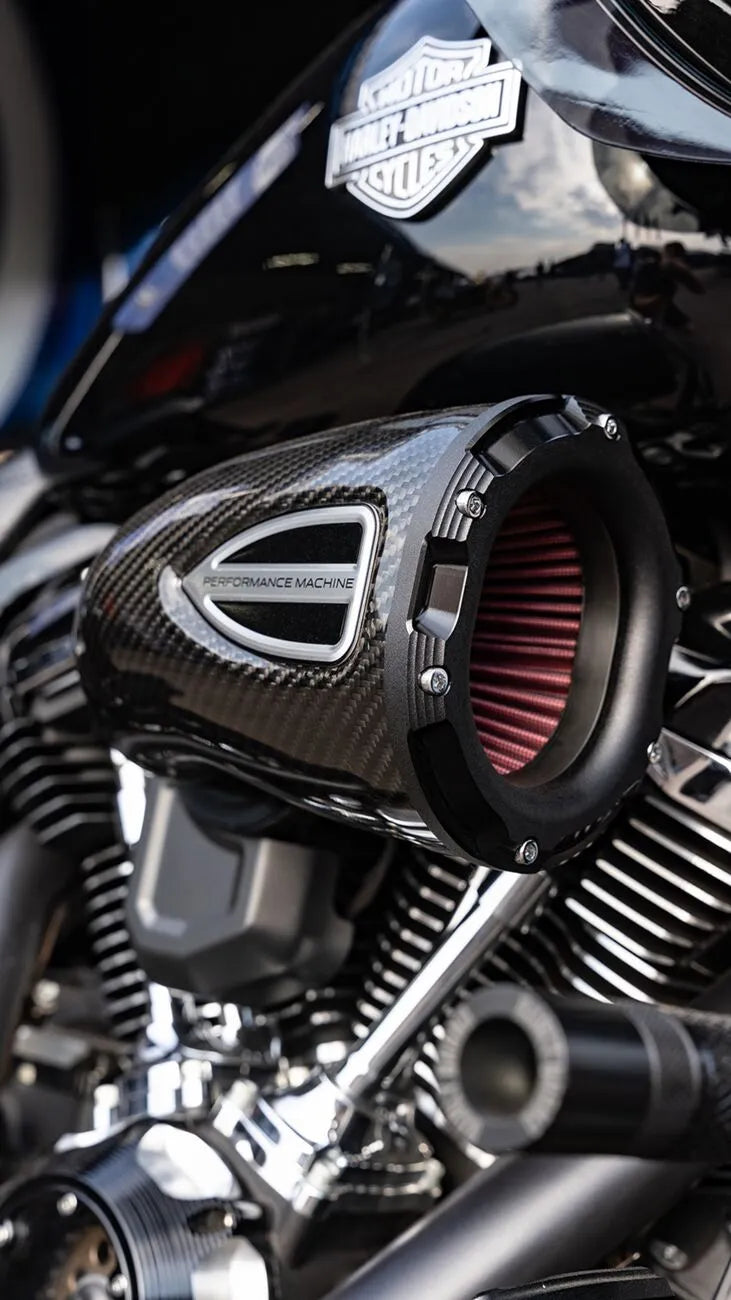 harley davidson touring [PERFORMANCE MACHINE (PM)] - C4-serien kolfiber luftfiltersats