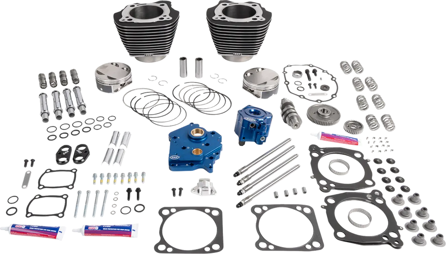 Harley-Davidson Fxlrs 1923 ABS [2026] - 129" Power Package Motorleistungs-Kit – Oberfläche: Schwarz, Hervorgehobene Lamellen – Merkmal: Verchromte Stößelstangenrohre – Bild 1