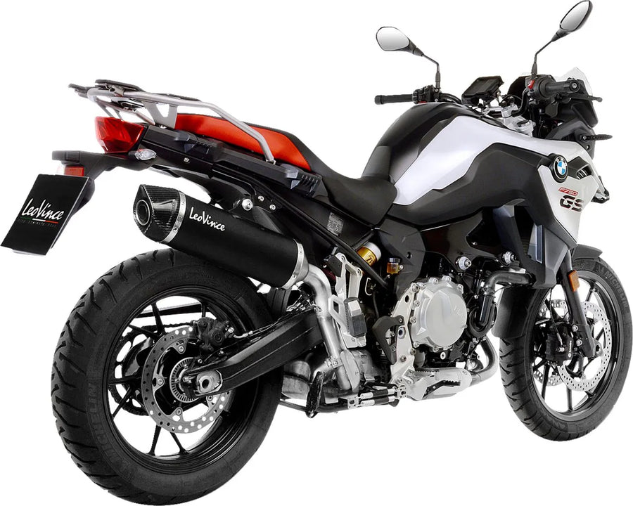 bmw f 850 gs [LEOVINCE] – Nero bakre ljuddämpare – rostfritt stål