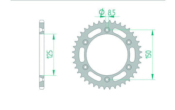 Husqvarna Svartpilen 801 [2024-2025] - Kettenkit 520 XHR4 - 16/41-116 - Standard Kettenrad Stahl