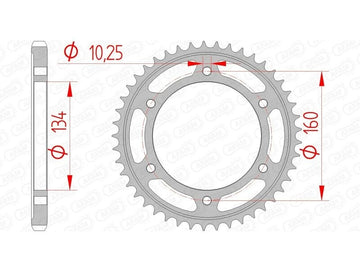 Honda CBR 1000 RR FIREBLADE SP SC59 [2014-2016] - Kettenkit 525 XHR4 - 16/42-116 - Standard Kettenrad Stahl