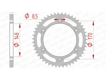 Suzuki DR 650 R Dakar [1990-1994] - Kettenkit 520 XSR4 - 16/42-114 - Standard Kettenrad Stahl