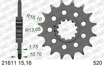 Yamaha Ténéré 700 [2025-2026] - Kettenkit 520 XSR4 - 15/46-122 - Standard Kettenrad Stahl