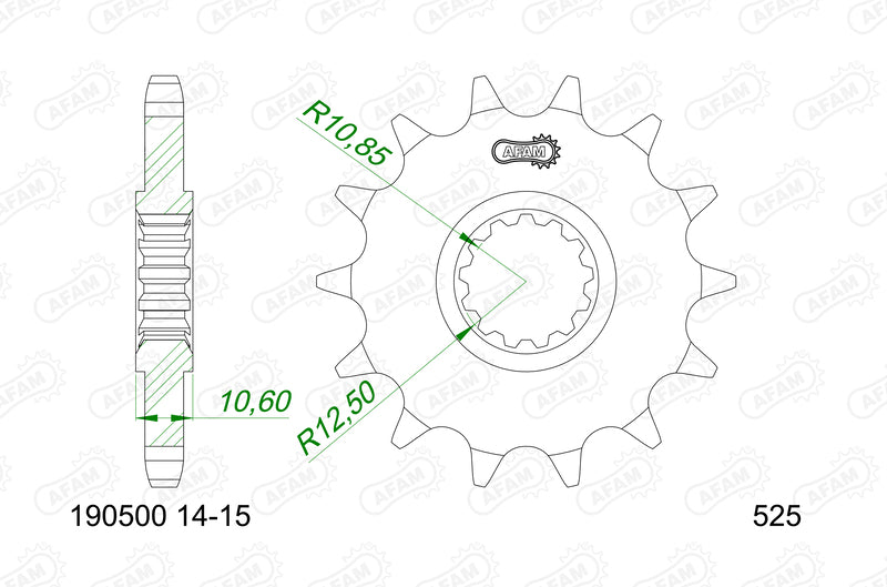 Benelli 502C [2019-2026] - Kettenkit 525XMR3 14/44-116 - Standard Kettenrad