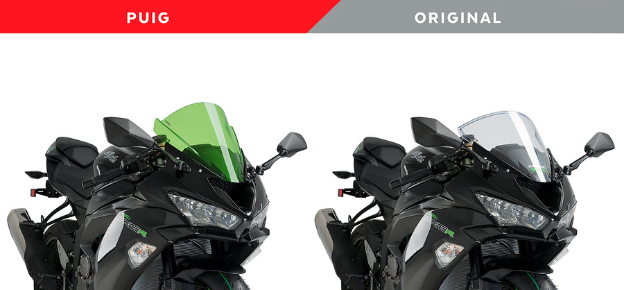 KAWASAKI ZX-6R NINJA [2018] - Z-Racing-skärm | Grön | PUIG 3177V