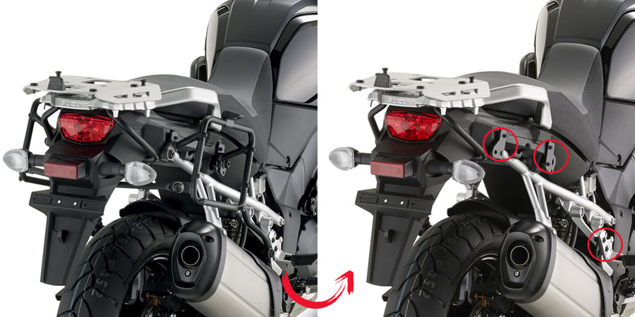 SUZUKI DL 1000 V STROM [2017-2018] - Sidofodralhållare med snabbkoppling