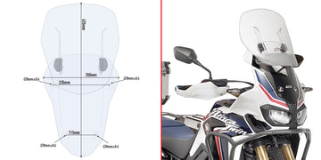 HONDA CRF 1000 L AFRICA TW [2018-2019] - Specifik glidande vindruta