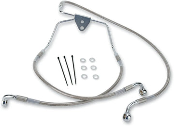 harley davidson flhtcui [DRAG SPECIALTIES] – Edelstahl-Bremsleitungs-Kit in verlängerter Ausführung
