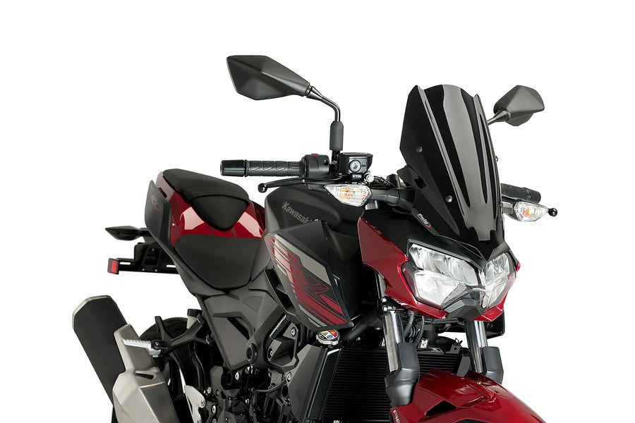 KAWASAKI Z 400 [2024] - Ny generation sportvindruta | Svart | PUIG 3548N