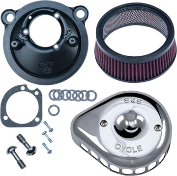 Harley-Davidson Xl 883 R Roadster [2009-2010, 2013] - Mini Teardrop Stealth Luftfilter-Kit – Oberfläche: Silber – Bild 2