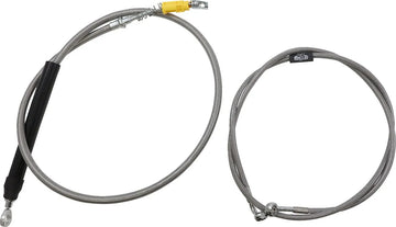 harley-davidson street bob [LA CHOPPERS] – Komplettes Edelstahl-geflochtenes Lenkerzug-/Bremsleitungs-Kit