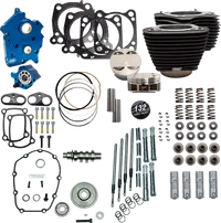 Harley-Davidson FLHCS 1923 Softail Heritage Classic 117 [2026] - 132" Power Package Motorleistungs-Kit – Oberfläche: Schwarz, Nicht hervorgehobene Kühlrippen – Bild 10