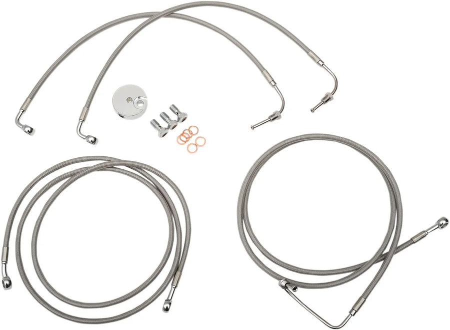 harley davidson fltr [LA CHOPPERS] – Edelstahl-Bremsleitungs-Kit